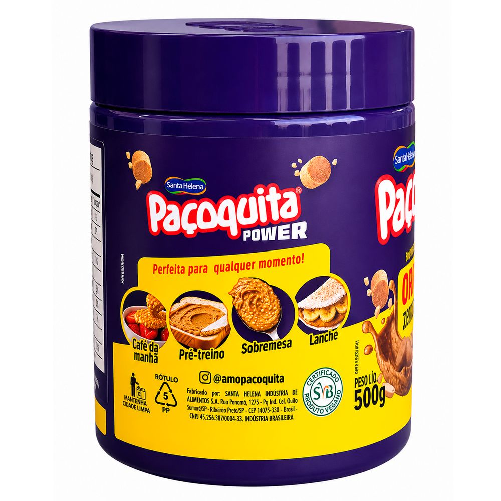 Pasta de Amendoim Santa Helena Pacoquita Power Original 500g-2-